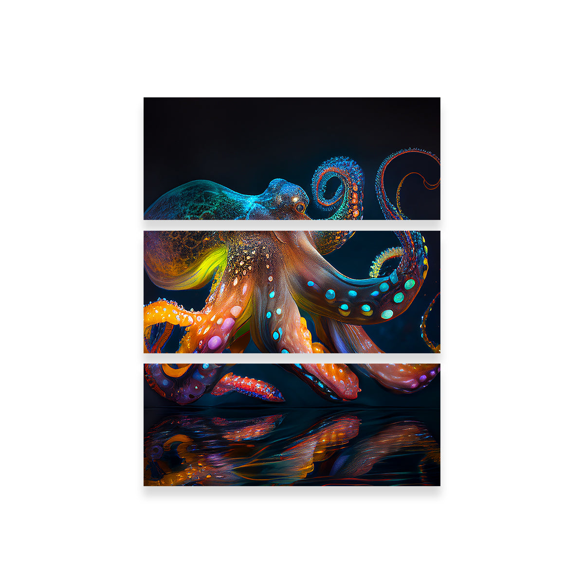 Glowing Octopus Wall Art