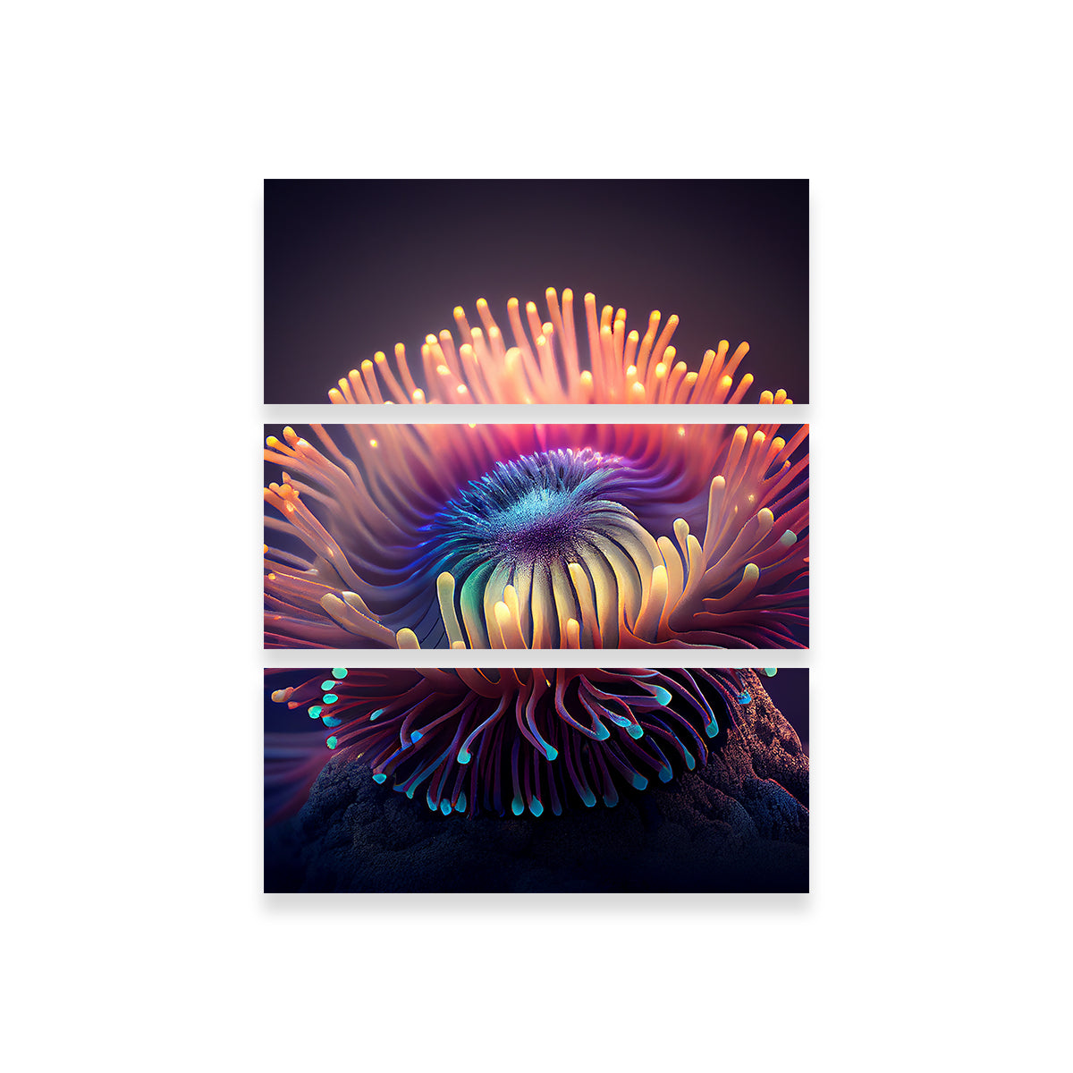 Glowing Sea Anemone Wall Art