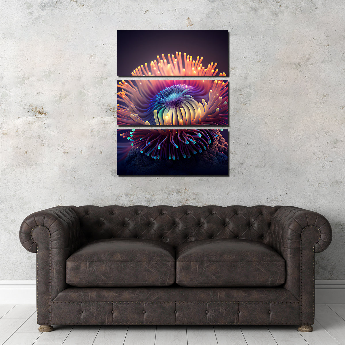 Glowing Sea Anemone Wall Art
