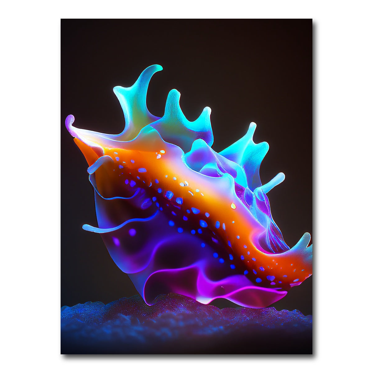 AUTO-MOCKUP WHITE | Glowing Nudibranch | 1 Piece | Gallery Wrap Canvas | group=3x4