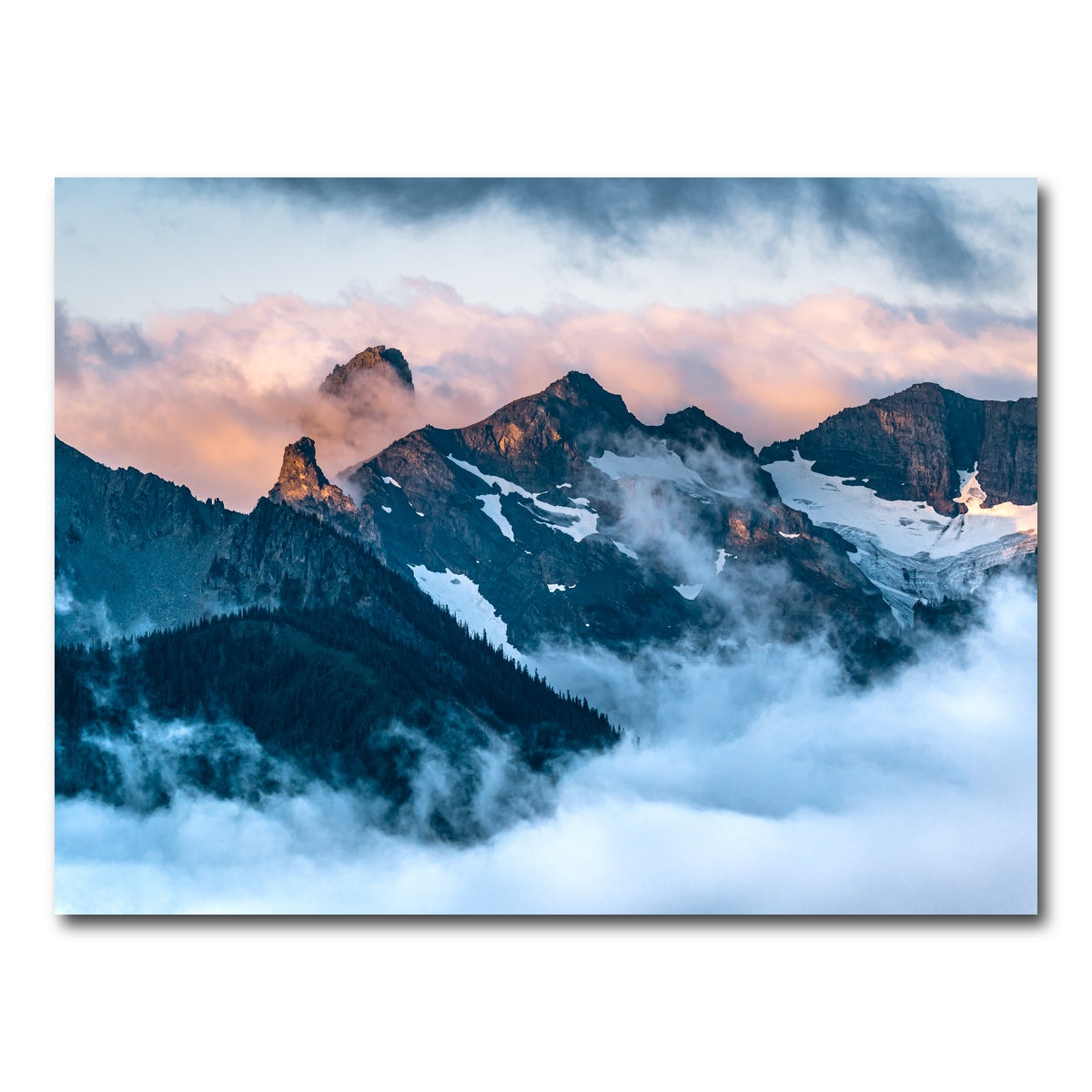 AUTO-MOCKUP WHITE | Glowing Peaks | 1 Piece | Gallery Wrap Canvas | group=4x3