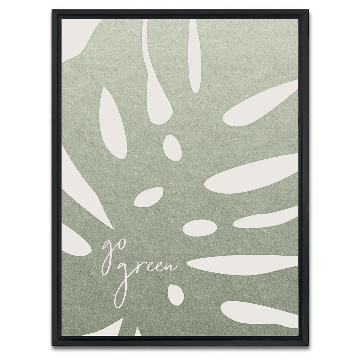AUTO-MOCKUP WHITE | Go Green | 1 Piece | Black Framed Canvas | group=3x4