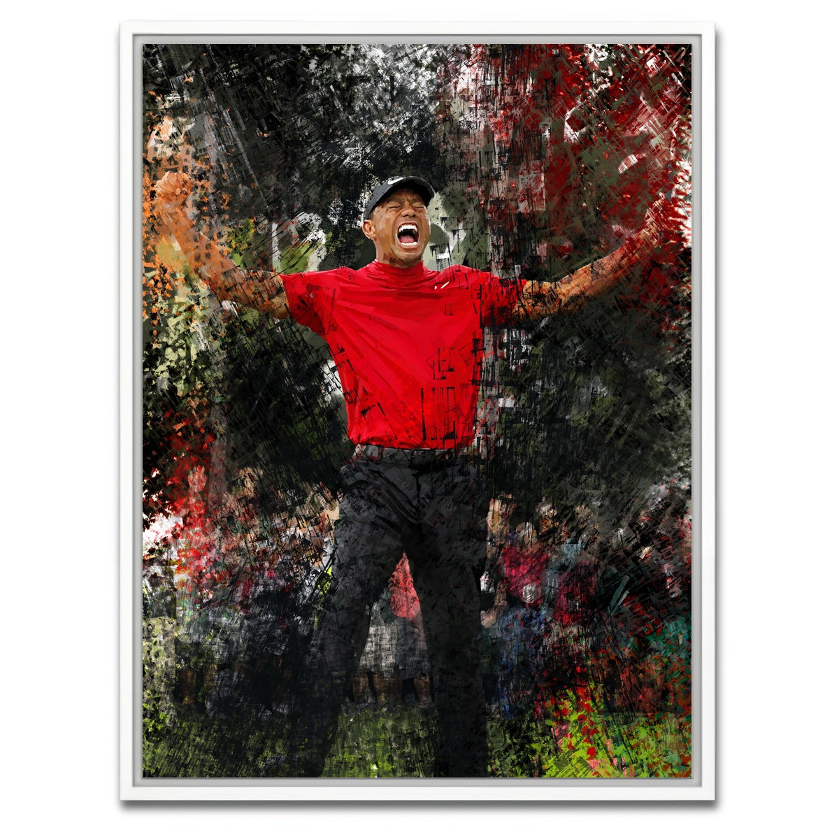 AUTO-MOCKUP WHITE | Go Tiger | 1 Piece | White Framed Canvas | group=3x4