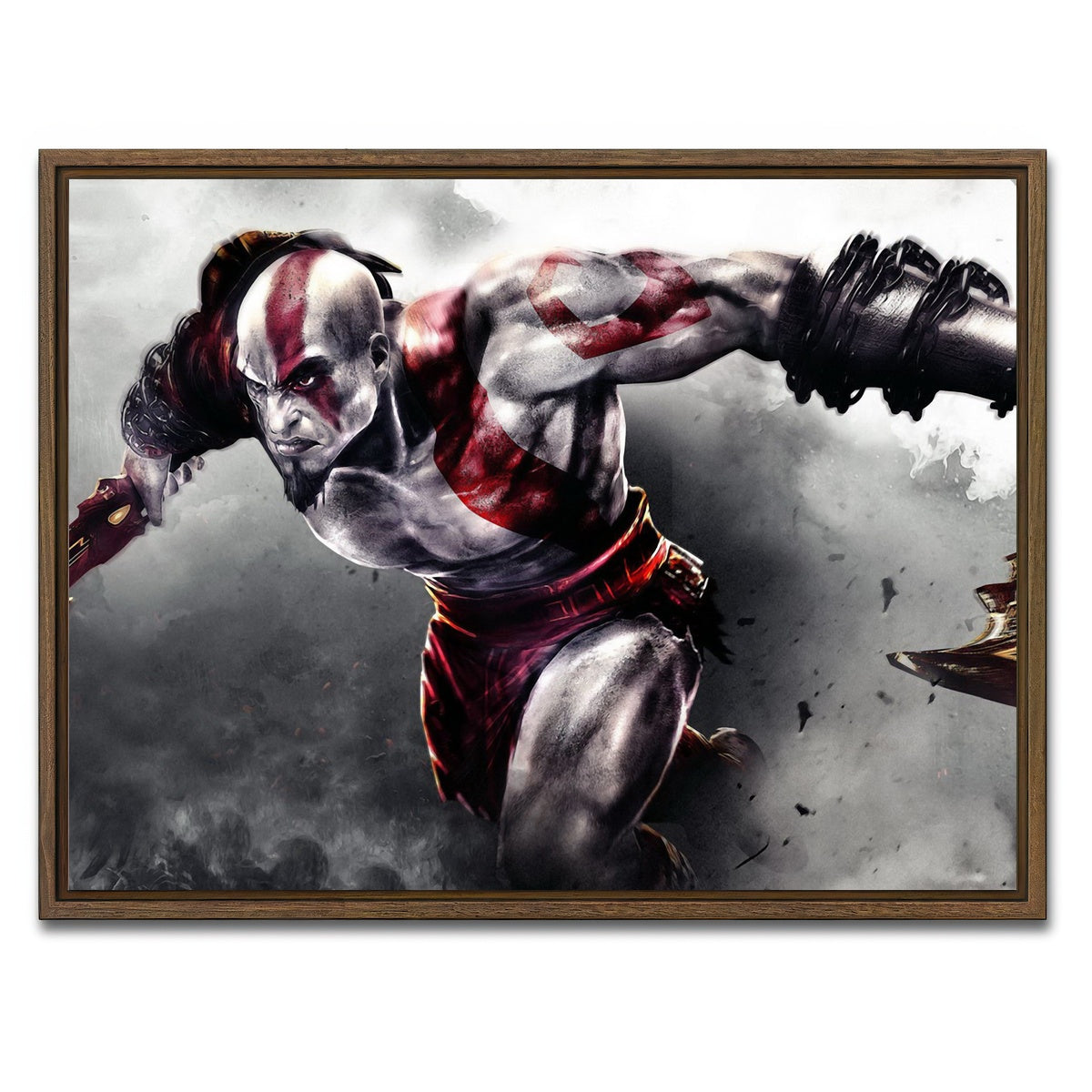 AUTO-MOCKUP WHITE | God of War | 1 Piece | Walnut Framed Canvas | group=4x3