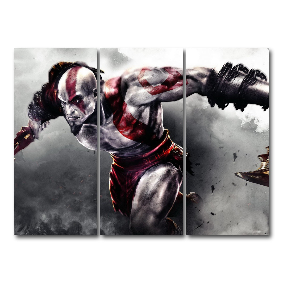 AUTO-MOCKUP WHITE | God of War | 3 Piece | Gallery Wrap Canvas | group=8x18