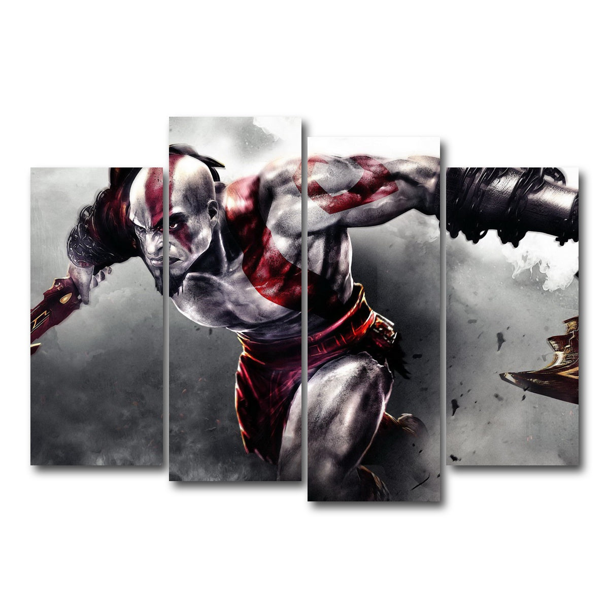 AUTO-MOCKUP WHITE | God of War | 4 Piece | Gallery Wrap Canvas | group=4_normal