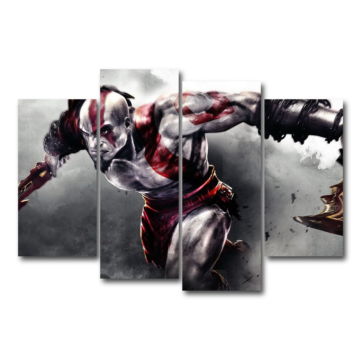 AUTO-MOCKUP WHITE | God of War | 4 Piece | Gallery Wrap Canvas | group=4_short