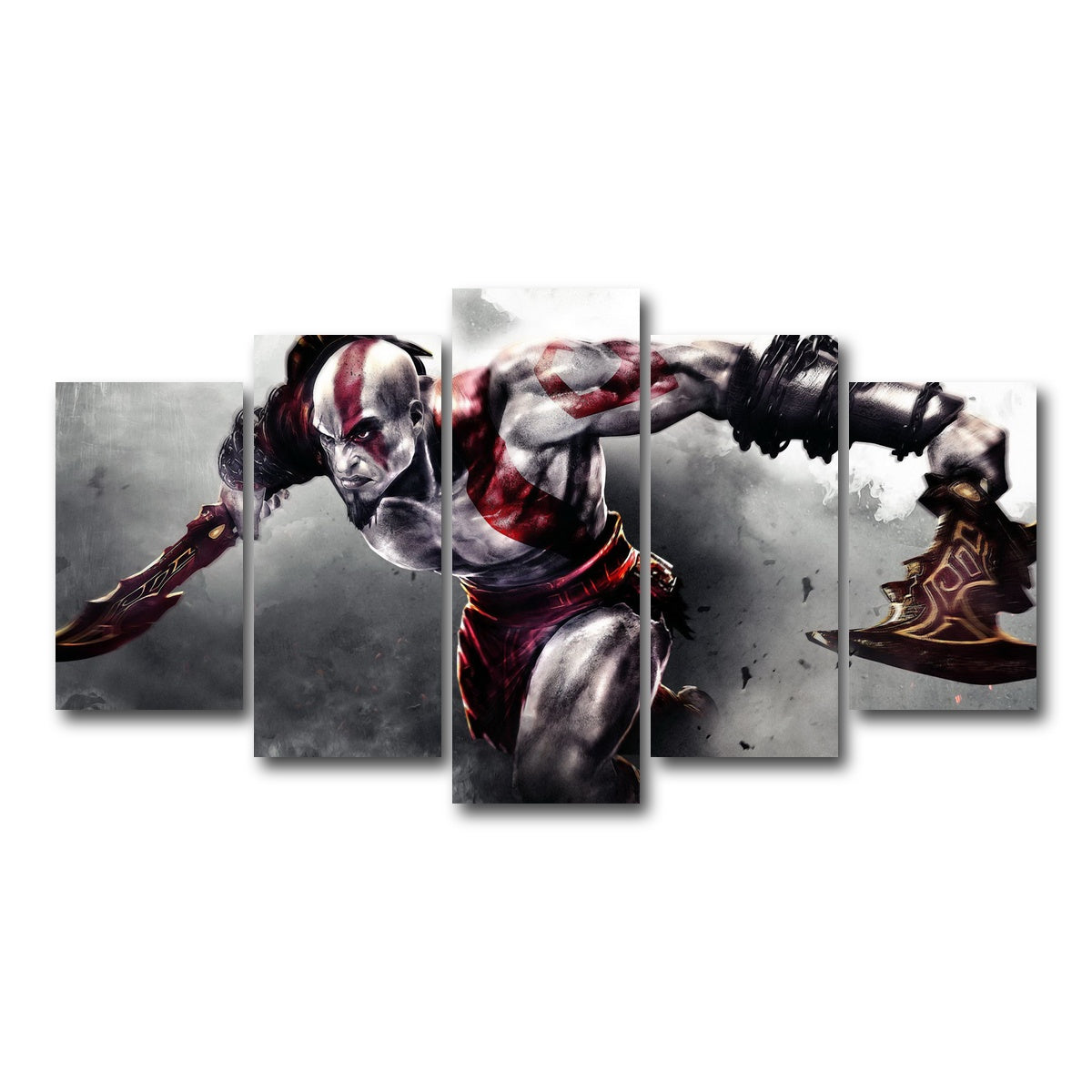 AUTO-MOCKUP WHITE | God of War | 5 Piece | Gallery Wrap Canvas | group=5_normal