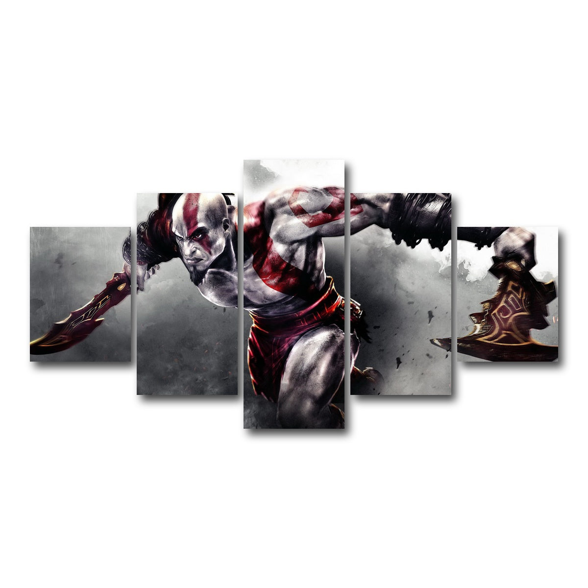 AUTO-MOCKUP WHITE | God of War | 5 Piece | Gallery Wrap Canvas | group=5_short
