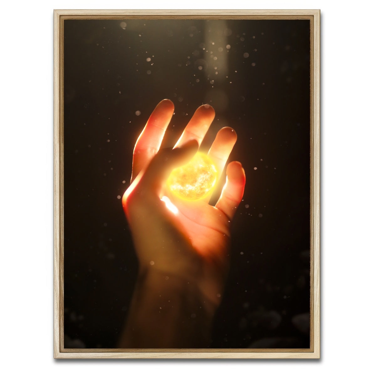 AUTO-MOCKUP WHITE | God's hand | 1 Piece | Natural Framed Canvas | group=3x4