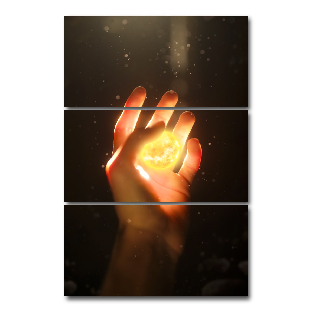 AUTO-MOCKUP WHITE | God's hand | 3 Piece | Gallery Wrap Canvas | group=12x24_stacked