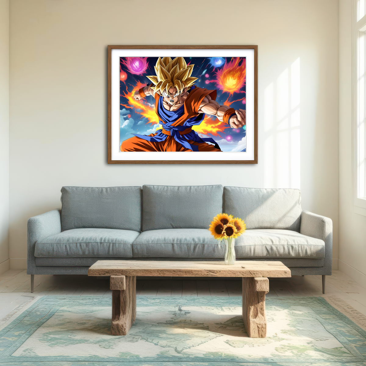 AUTO-MOCKUP ROOM | Goku Speed Wall Art