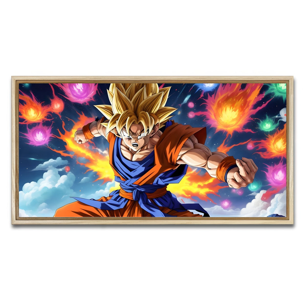 AUTO-MOCKUP WHITE | Goku Speed | 1 Piece | Natural Framed Canvas | group=2x1