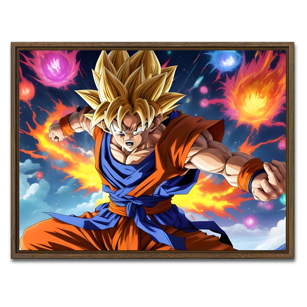 AUTO-MOCKUP WHITE | Goku Speed | 1 Piece | Walnut Framed Canvas | group=4x3