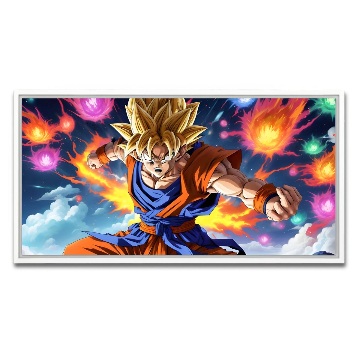 AUTO-MOCKUP WHITE | Goku Speed | 1 Piece | White Framed Canvas | group=2x1