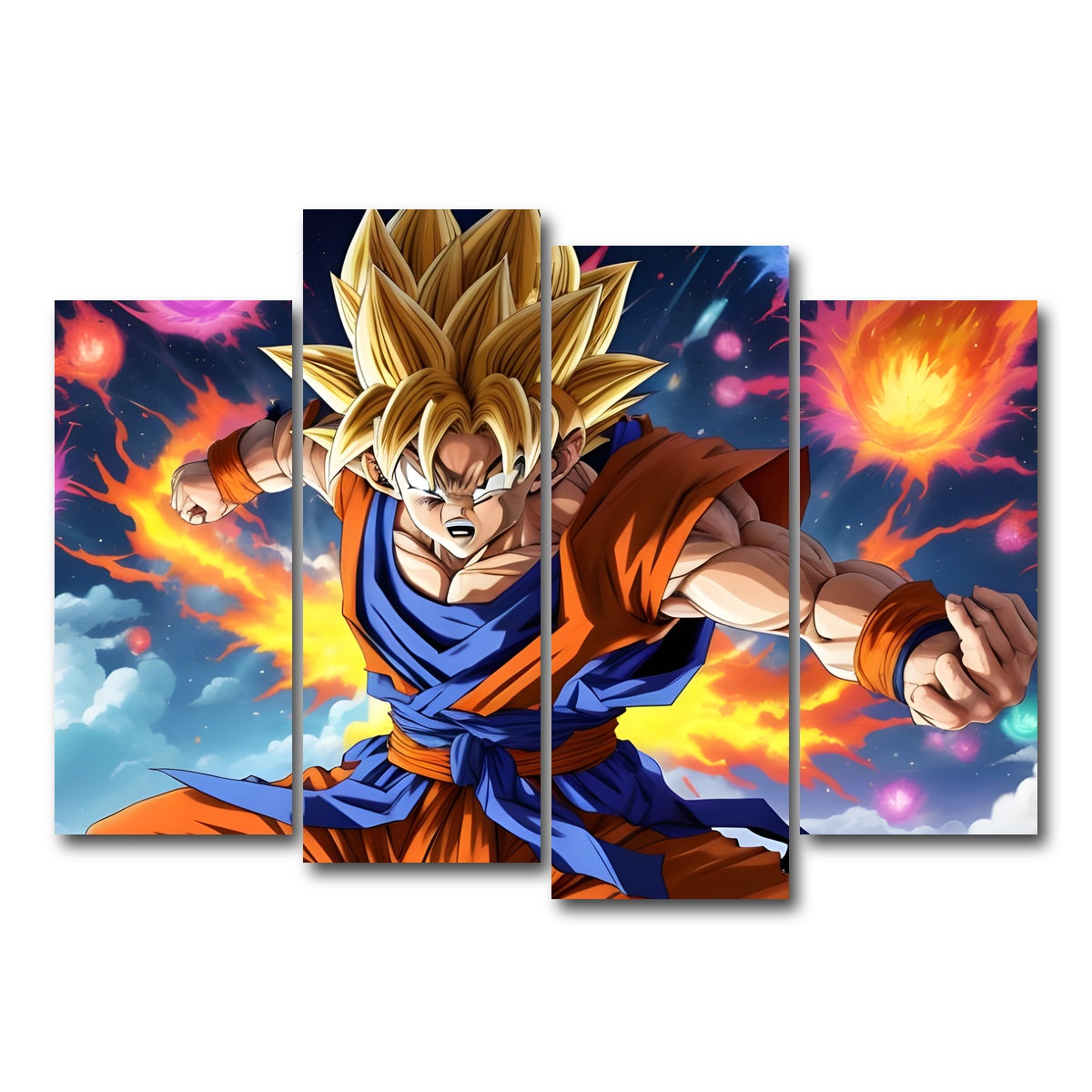 AUTO-MOCKUP WHITE | Goku Speed | 4 Piece | Gallery Wrap Canvas | group=4_normal