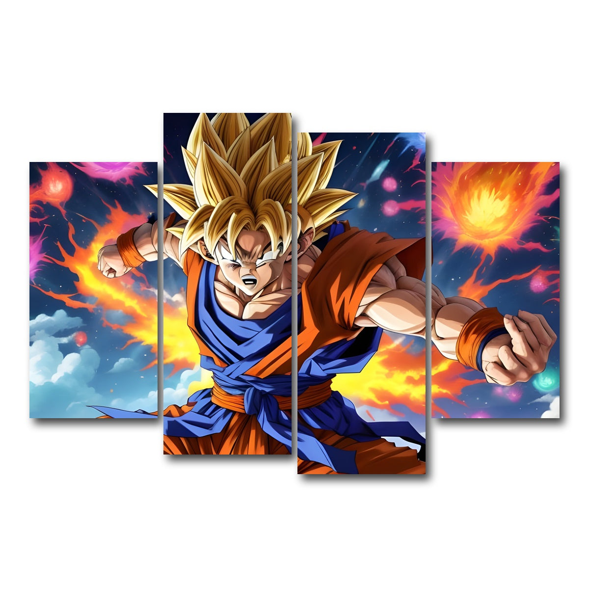 AUTO-MOCKUP WHITE | Goku Speed | 4 Piece | Gallery Wrap Canvas | group=4_short