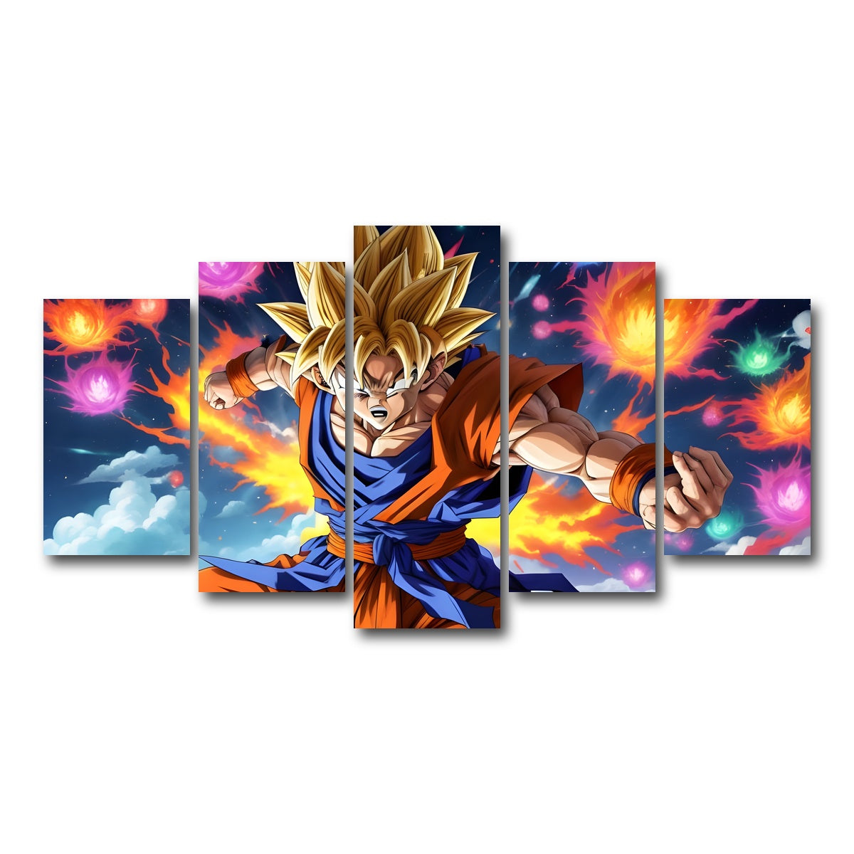 AUTO-MOCKUP WHITE | Goku Speed | 5 Piece | Gallery Wrap Canvas | group=5_normal