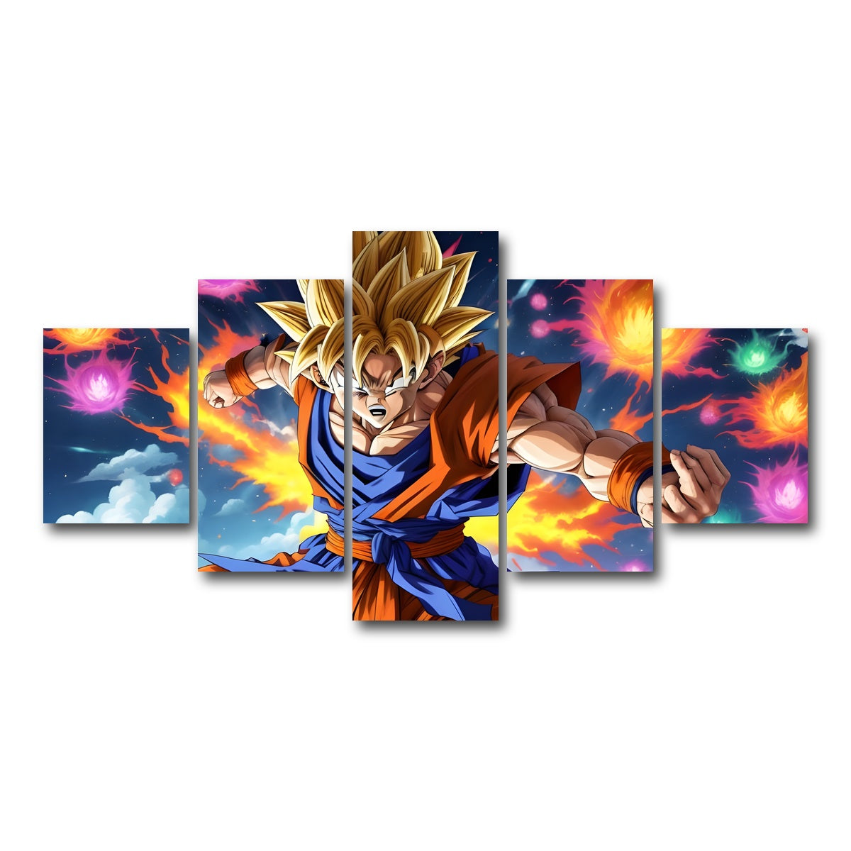 AUTO-MOCKUP WHITE | Goku Speed | 5 Piece | Gallery Wrap Canvas | group=5_short
