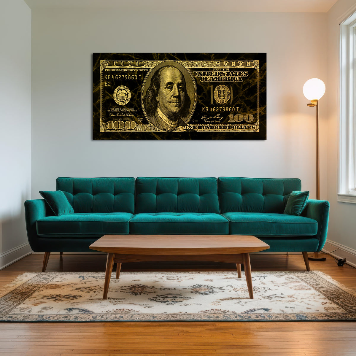 Gold Black Marble Benny Wall Art