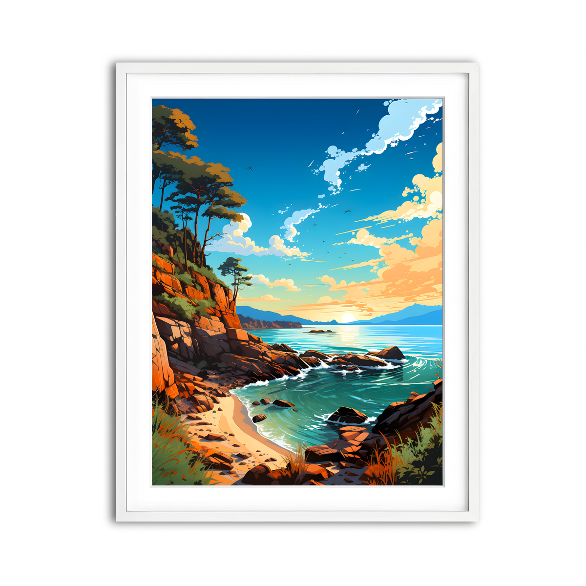 Framed Print 3x4 White