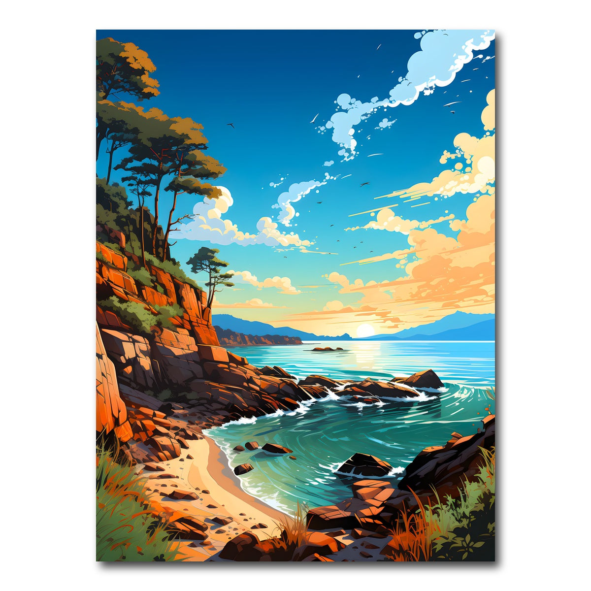 AUTO-MOCKUP WHITE | Gold Coast beach | 1 Piece | Gallery Wrap Canvas | group=3x4