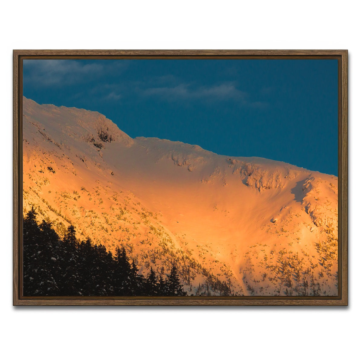 AUTO-MOCKUP WHITE | Gold Crest | 1 Piece | Walnut Framed Canvas | group=4x3