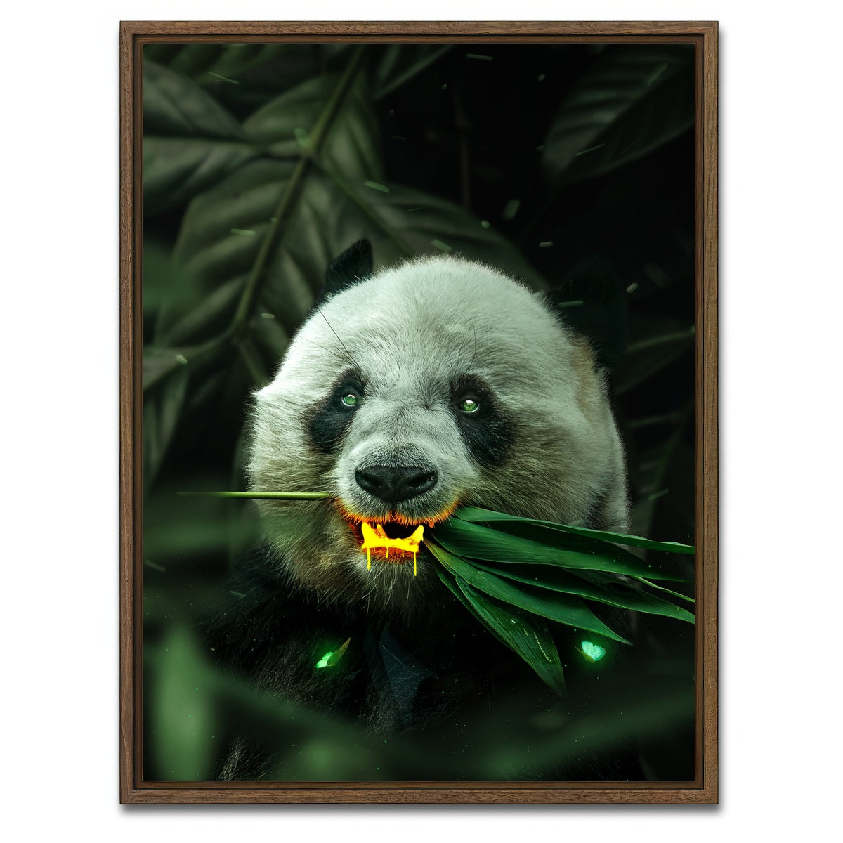 AUTO-MOCKUP WHITE | Gold Panda | 1 Piece | Walnut Framed Canvas | group=3x4