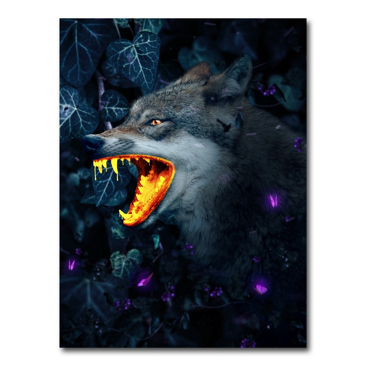 AUTO-MOCKUP WHITE | Gold Wolf | 1 Piece | Gallery Wrap Canvas | group=3x4