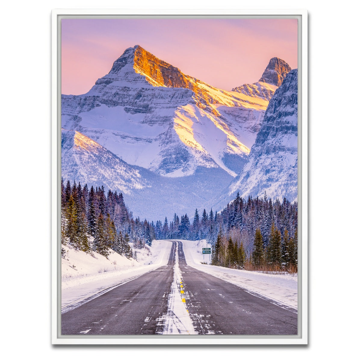 AUTO-MOCKUP WHITE | Gold on the Peak | 1 Piece | White Framed Canvas | group=3x4