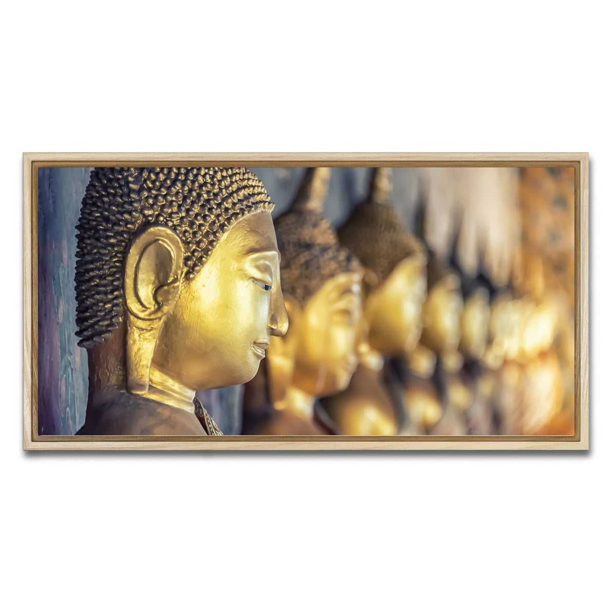 AUTO-MOCKUP WHITE | Golden Buddha | 1 Piece | Natural Framed Canvas | group=2x1
