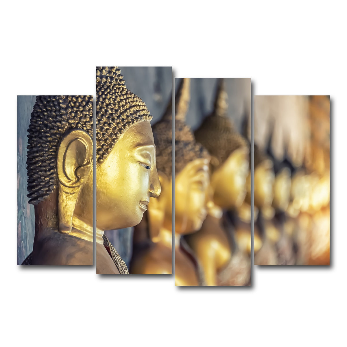 AUTO-MOCKUP WHITE | Golden Buddha | 4 Piece | Gallery Wrap Canvas | group=4_normal