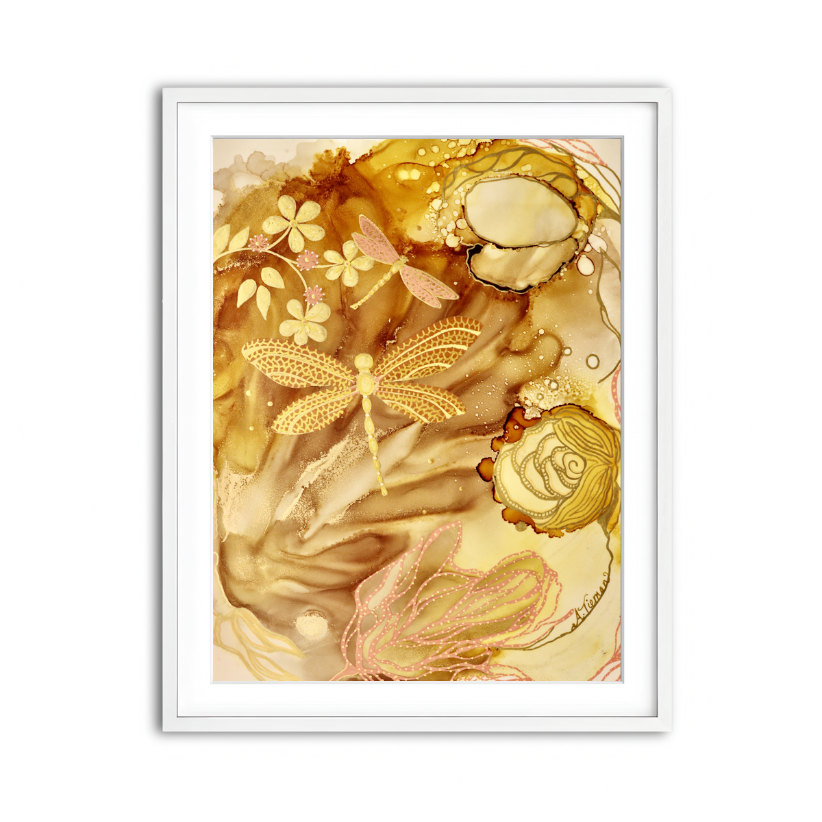 Framed Print 3x4 White