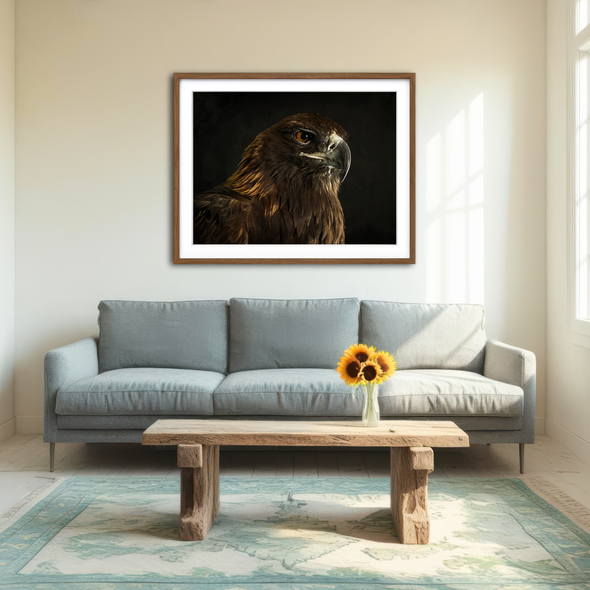 AUTO-MOCKUP ROOM | Golden Eagle Wall Art