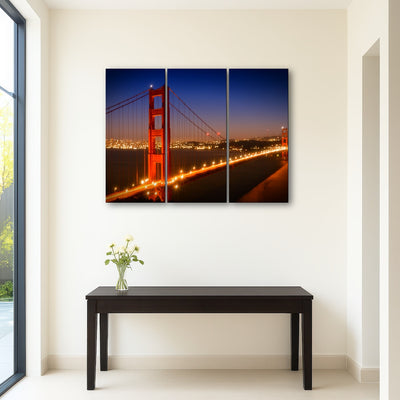 AUTO-MOCKUP ROOM | Golden Gate Bridge Evening Cityscape