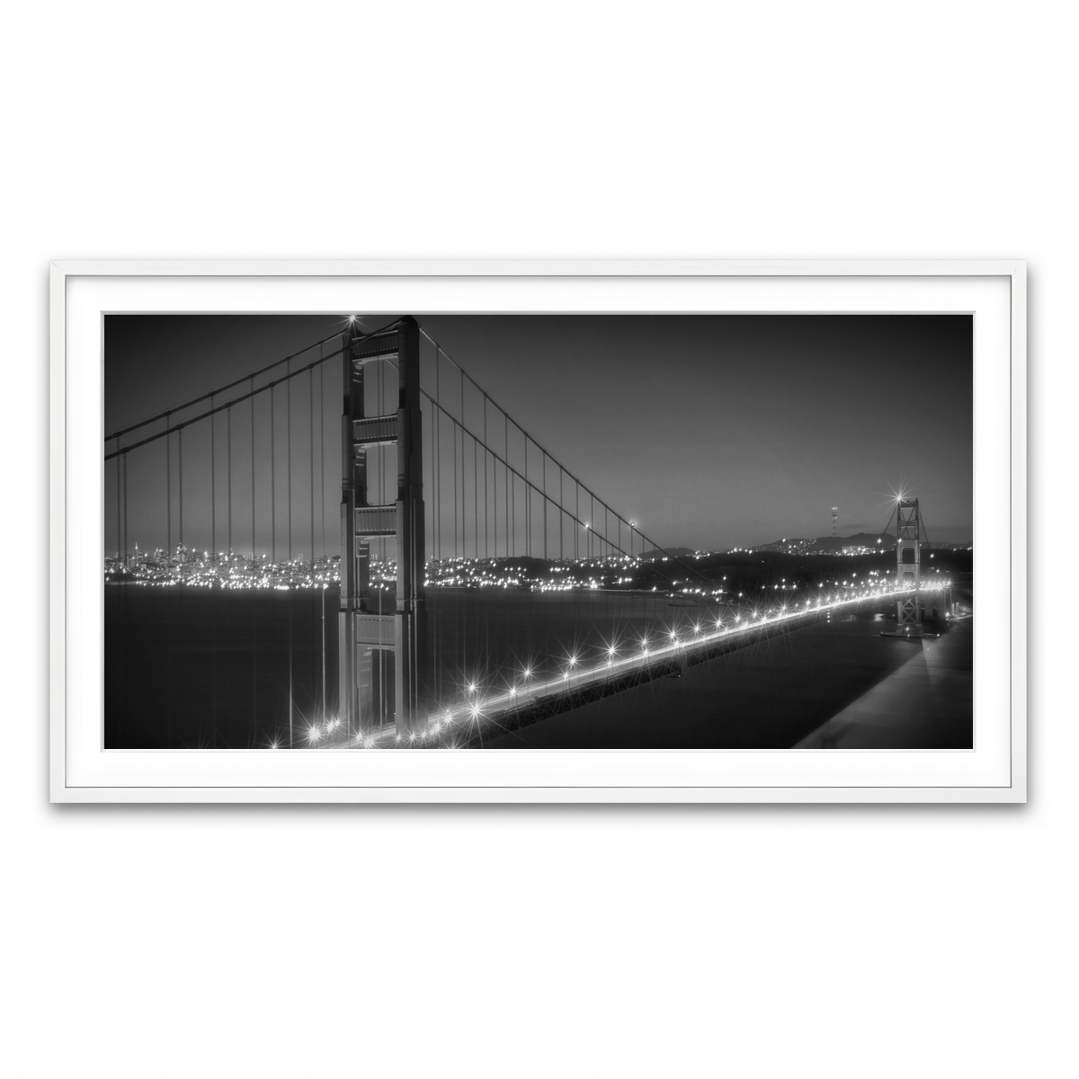 Framed Print 2x1 White