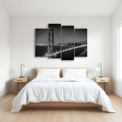 AUTO-MOCKUP ROOM | Golden Gate Bridge Monochrome Cityscape