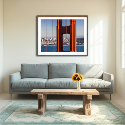 AUTO-MOCKUP ROOM | Golden Gate Bridge Panoramic Wall Art