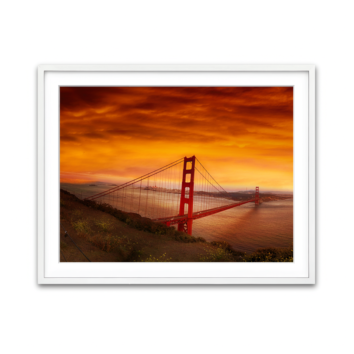 Framed Print 4x3 White