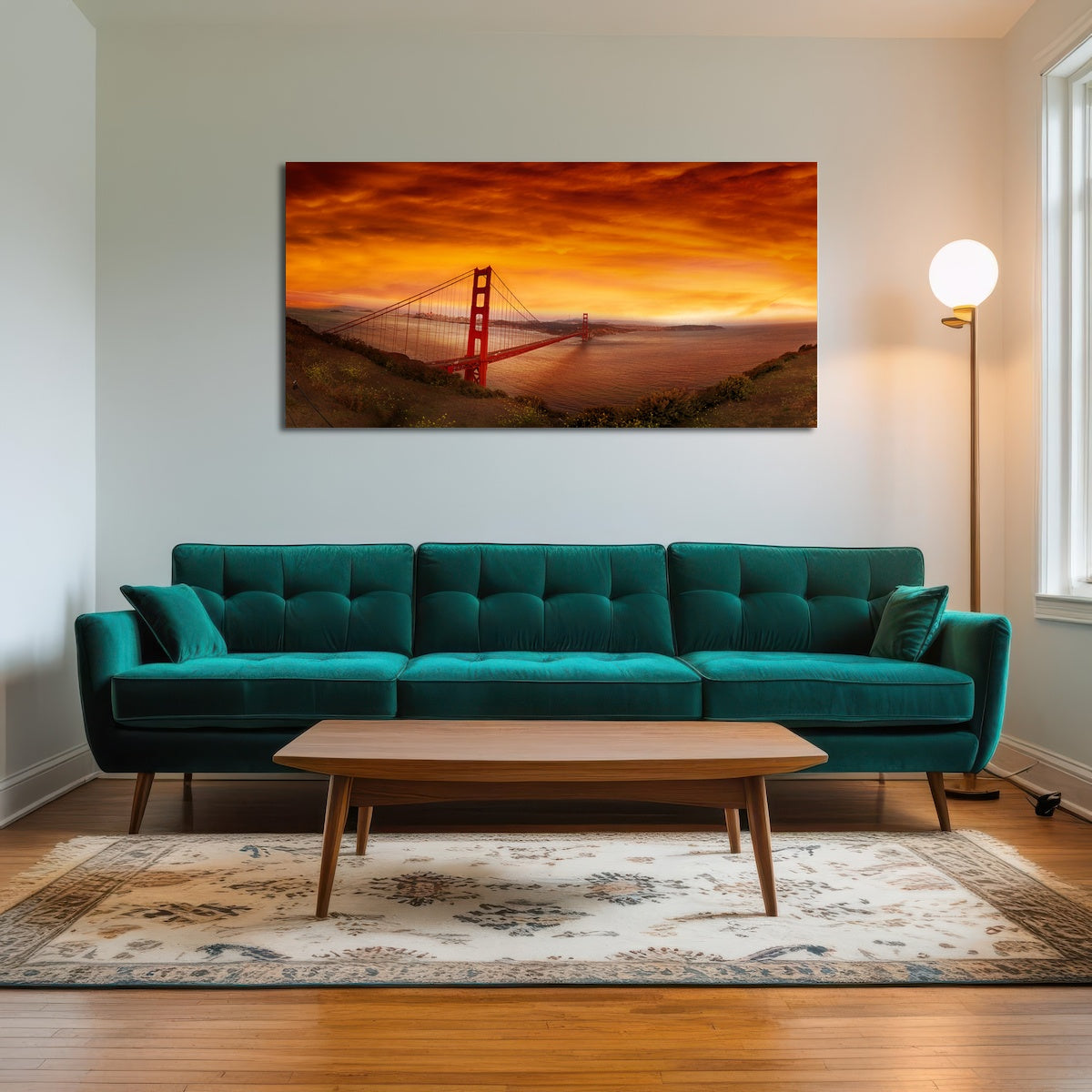 AUTO-MOCKUP ROOM | Golden Gate Bridge Sunset
