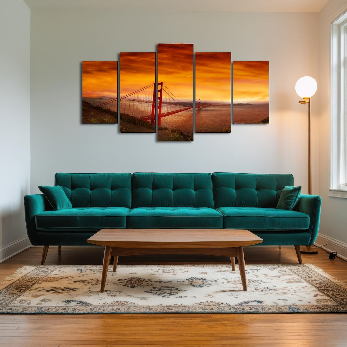 AUTO-MOCKUP ROOM | Golden Gate Bridge Sunset