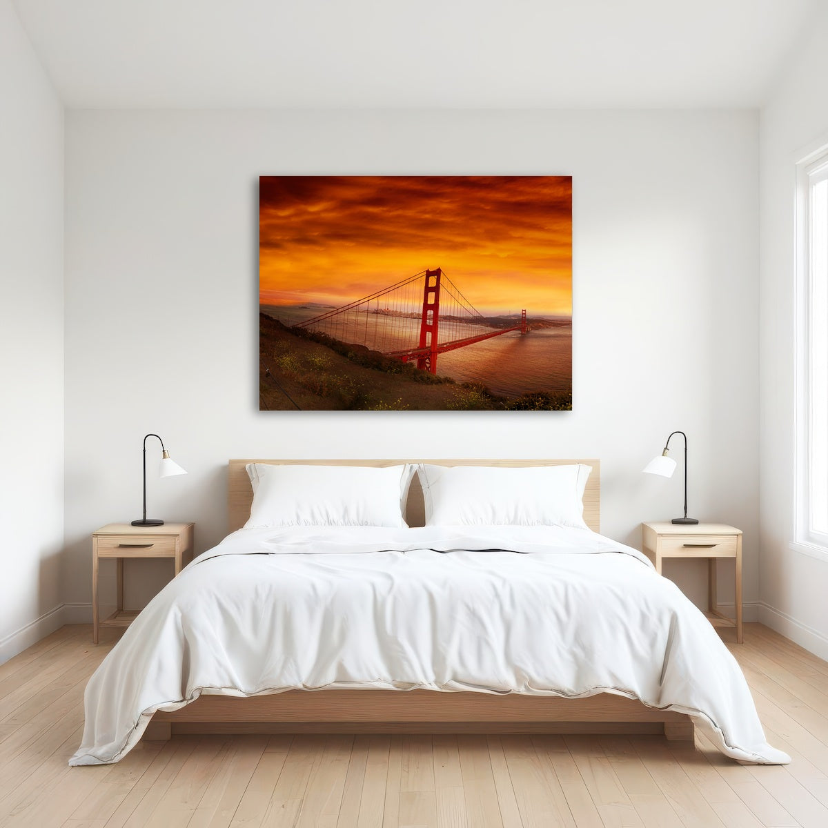 AUTO-MOCKUP ROOM | Golden Gate Bridge Sunset