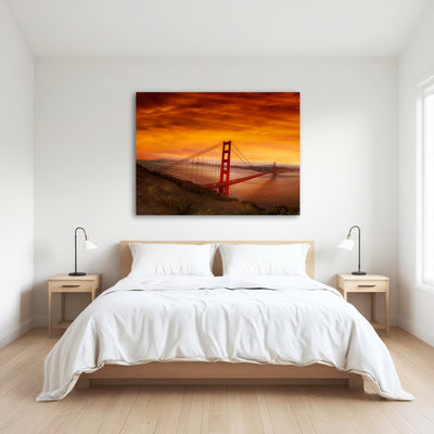 AUTO-MOCKUP ROOM | Golden Gate Bridge Sunset