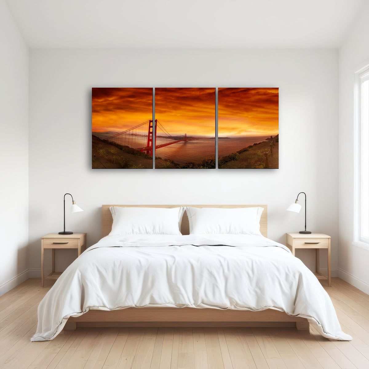 AUTO-MOCKUP ROOM | Golden Gate Bridge Sunset
