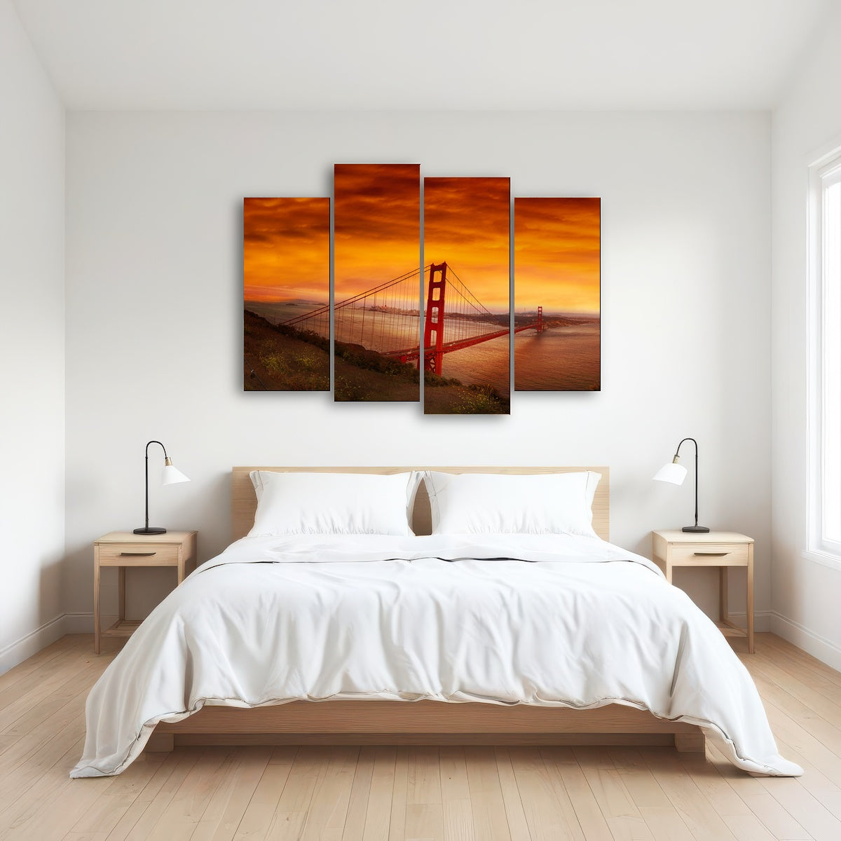 AUTO-MOCKUP ROOM | Golden Gate Bridge Sunset