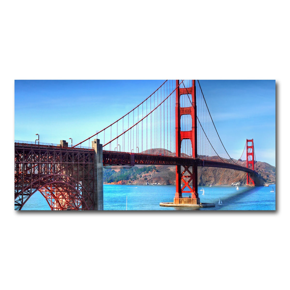 AUTO-MOCKUP WHITE | Golden Gate Bridge | 1 Piece | Gallery Wrap Canvas | group=2x1