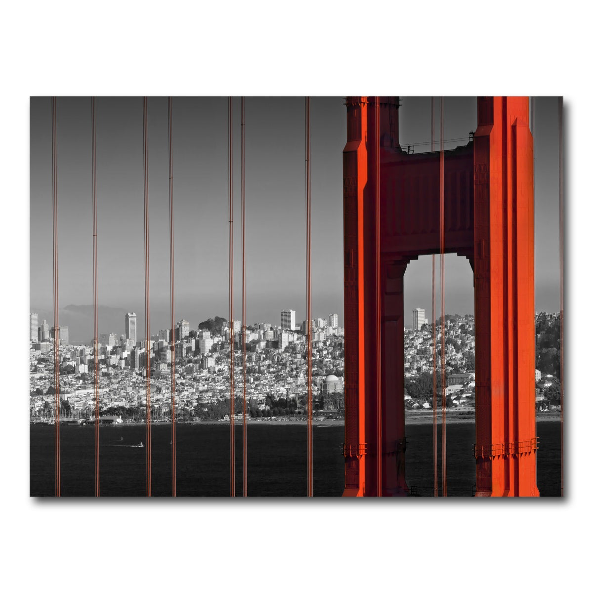 AUTO-MOCKUP WHITE | Golden Gate Bridge in Detail | 1 Piece | Gallery Wrap Canvas | group=4x3