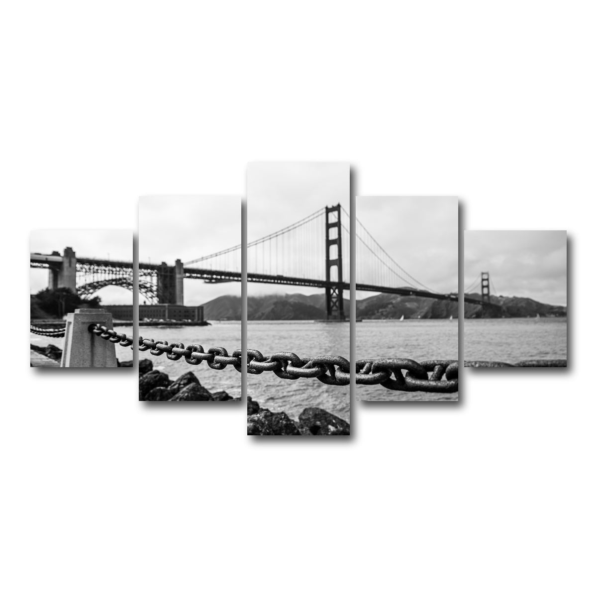 AUTO-MOCKUP WHITE | Golden Gate Chain | 5 Piece | Gallery Wrap Canvas | group=5_short