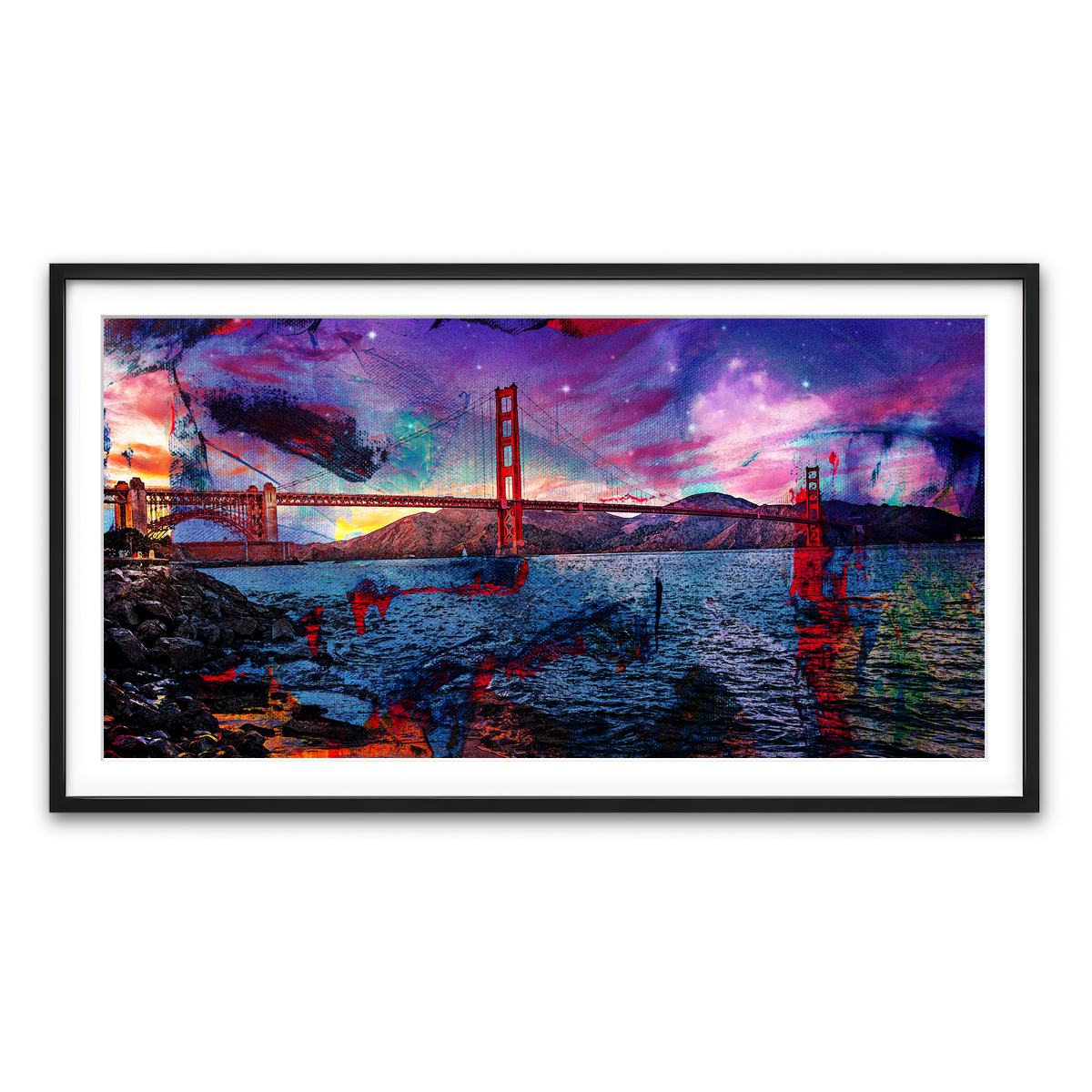 Framed Print 2x1 Black