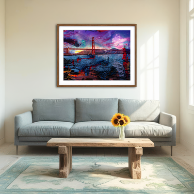 AUTO-MOCKUP ROOM | Golden Gate Wall Art